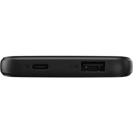 Powerbank 5000 mAh USB-A + USB-C zwart