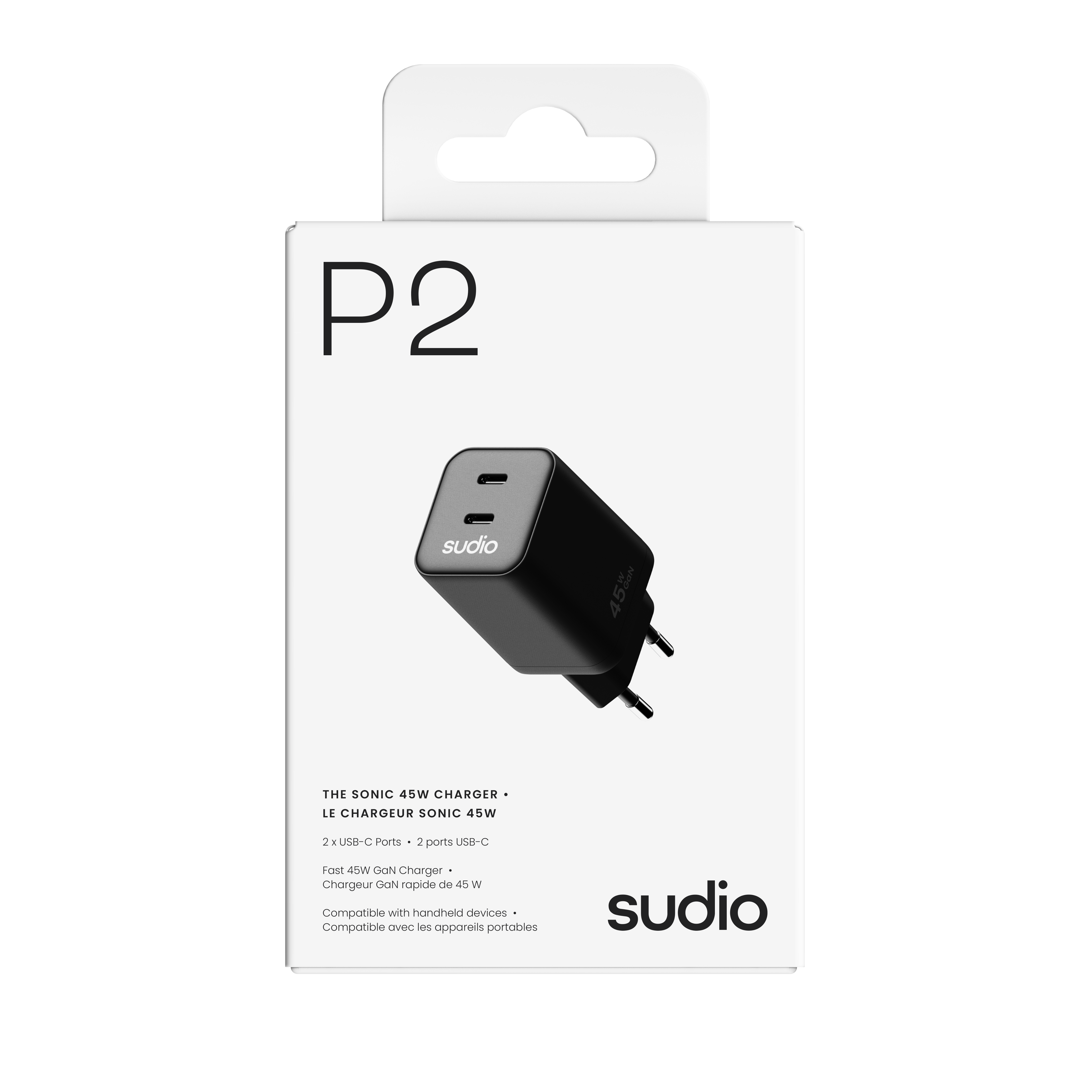 P2 Wadlander 45W 2 x USB-C Zwart