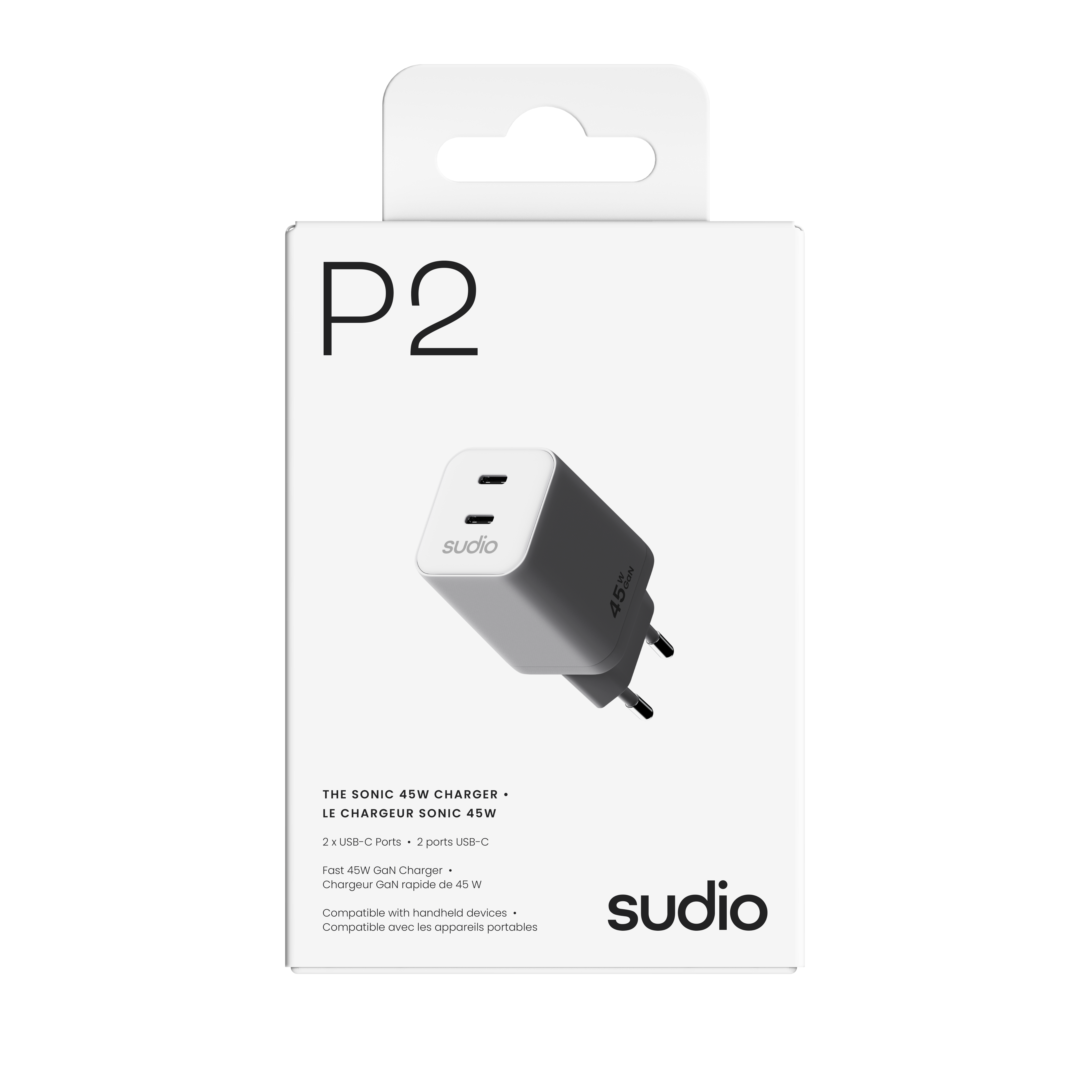 P2 Wadlander 45W 2 x USB-C Wit