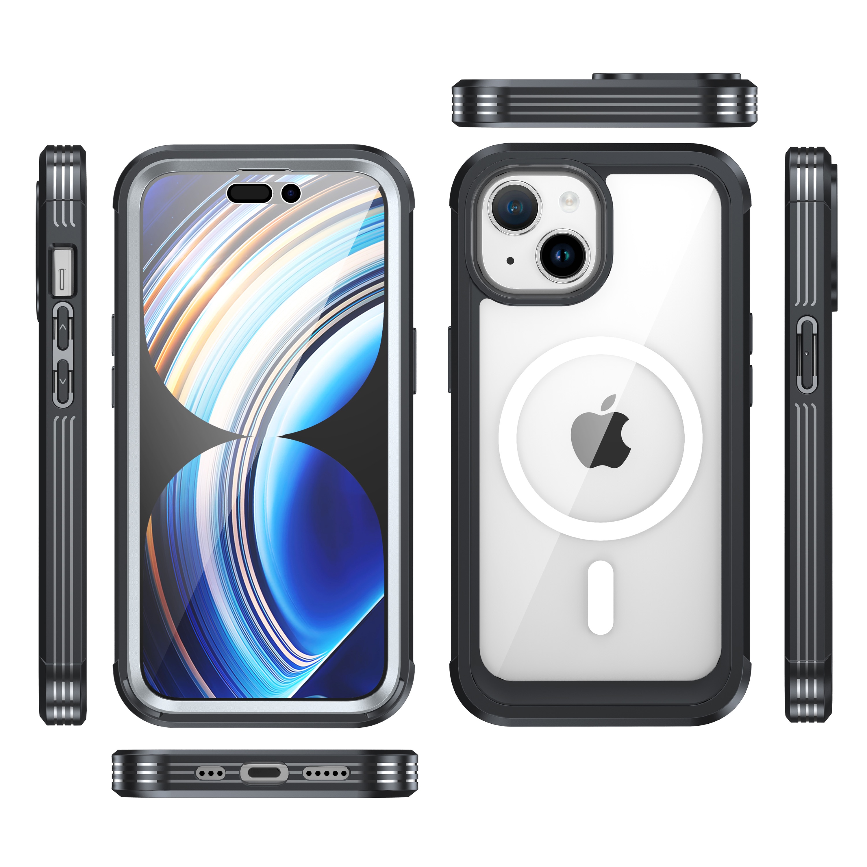 iPhone 15 Plus Premium Full Protection Case Zwart