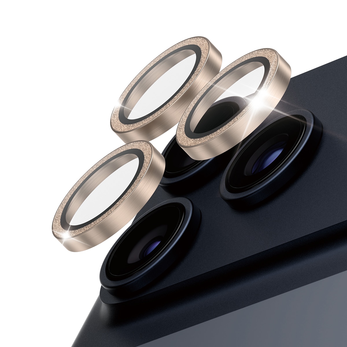 iPhone 17 Pro Max Hoops Camera Lens Protector Glitter Gold