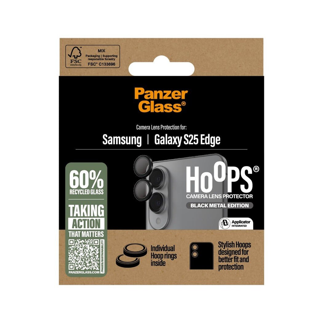 Samsung Galaxy S25 Edge Hoops Camera Lens Protector Zwart