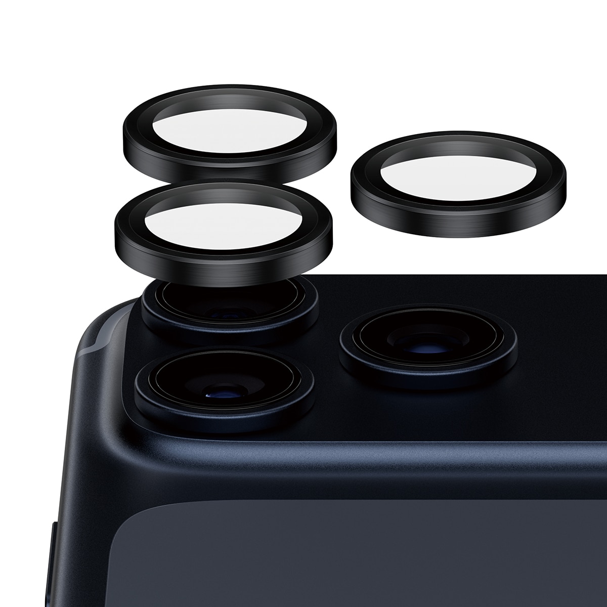 iPhone 17 Pro Max Hoops Ceramic II Camera Lens Protector Black