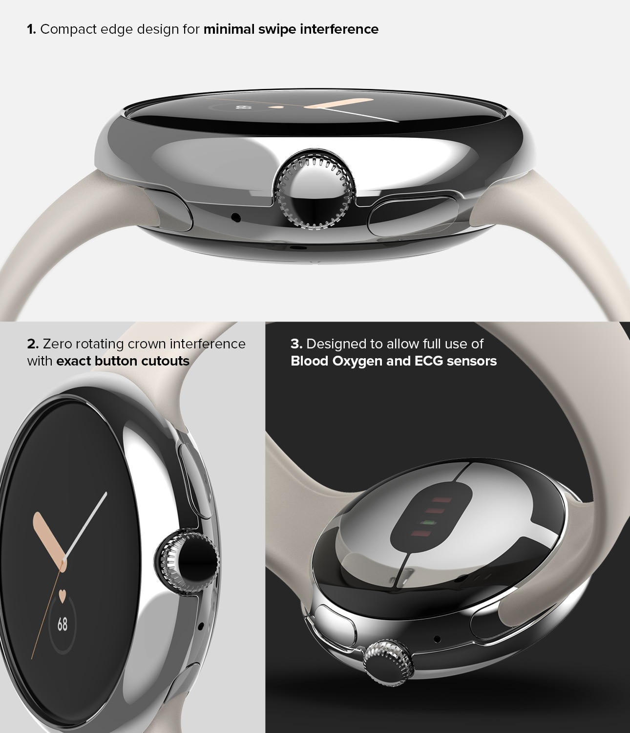 Bezel Styling Google Pixel Watch 2 zilver