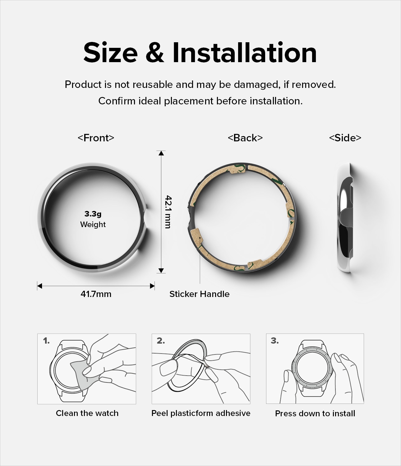 Bezel Styling Google Pixel Watch 2 zilver