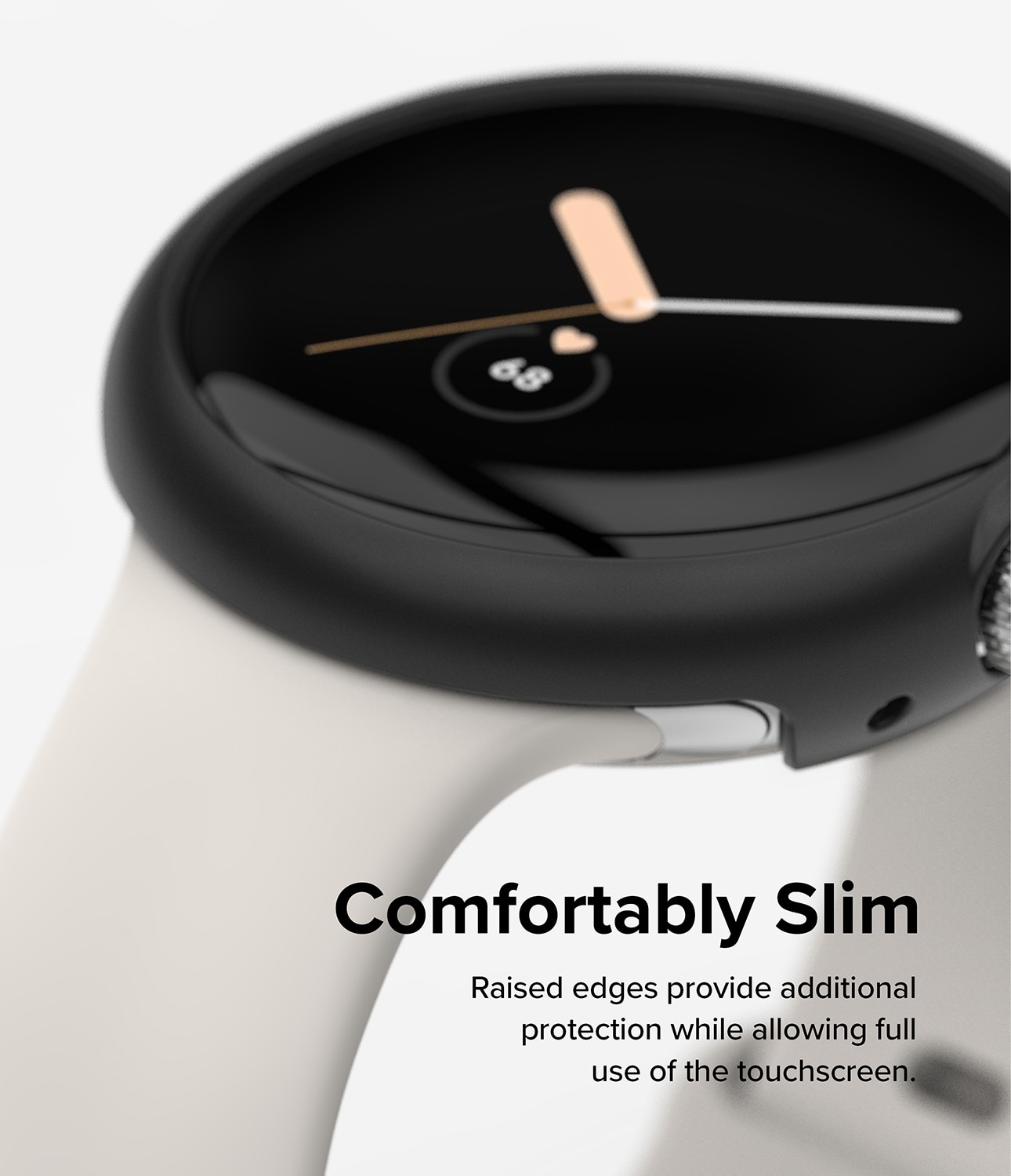 Slim Case (2-pack) Google Pixel Watch Matte Black & Clear