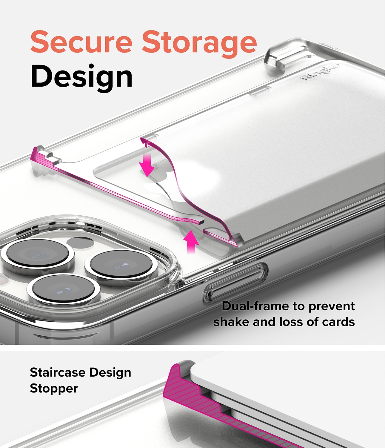 Side Slot Card Holder Transparant