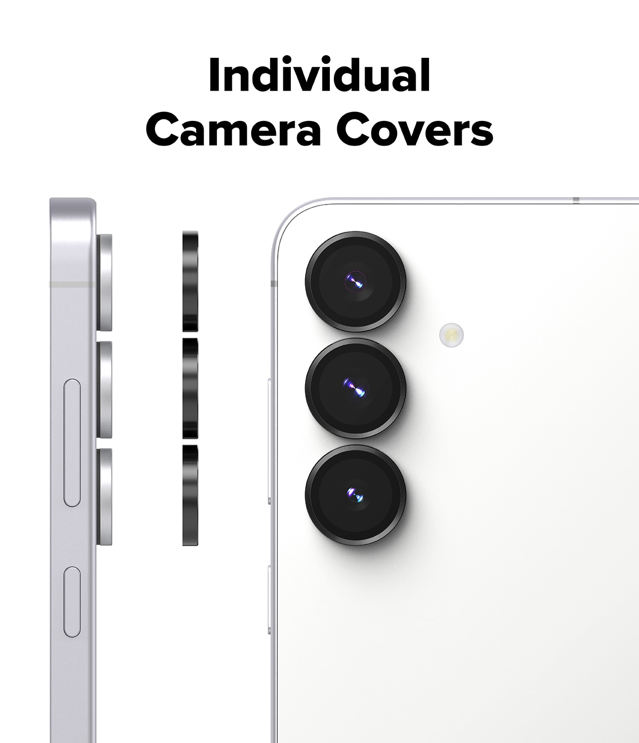 Camera Lens Frame Glass (2-pack) Samsung Galaxy S25 FE Black