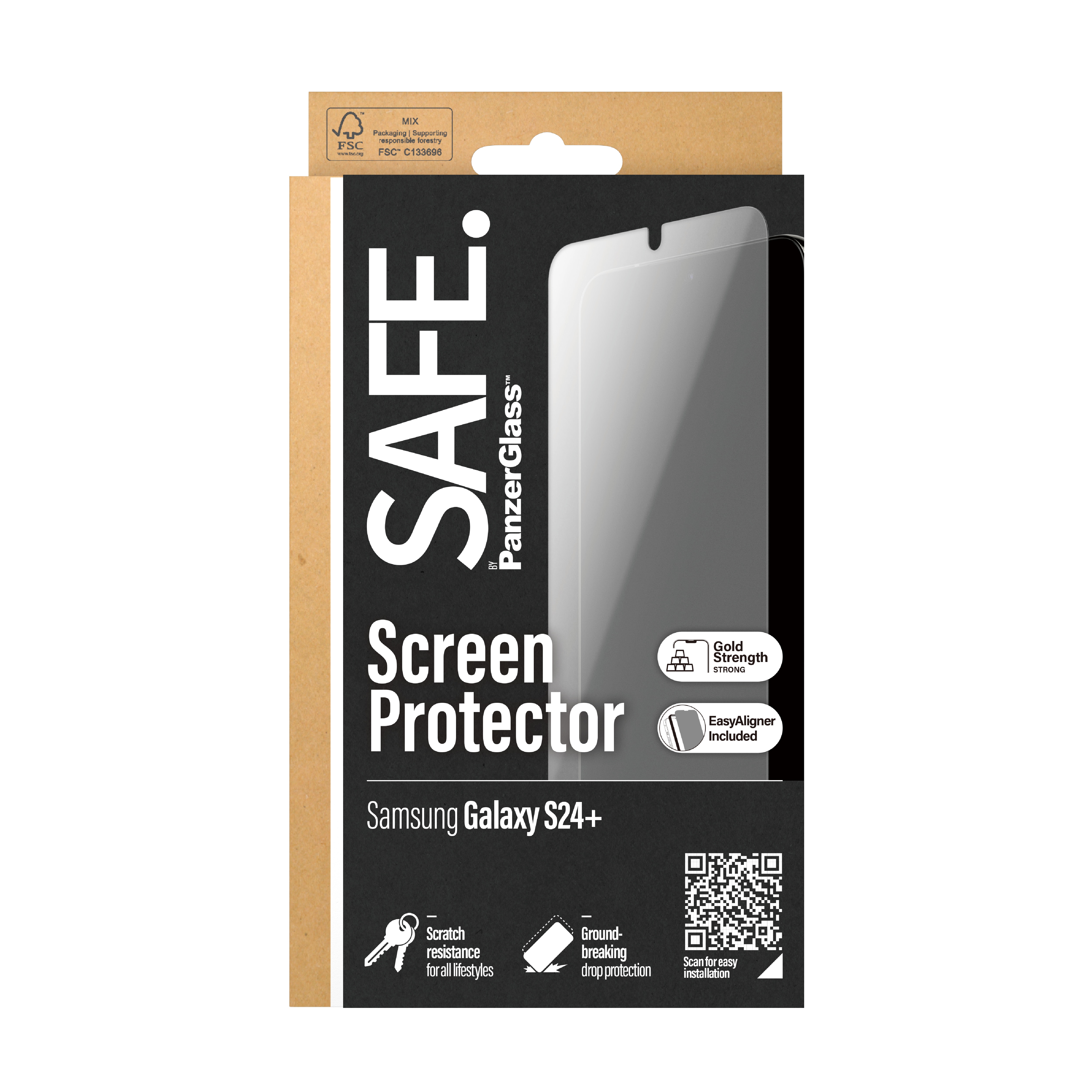 Samsung Galaxy S24 Plus Screen Protector Ultra Wide Fit (with EasyAligner)