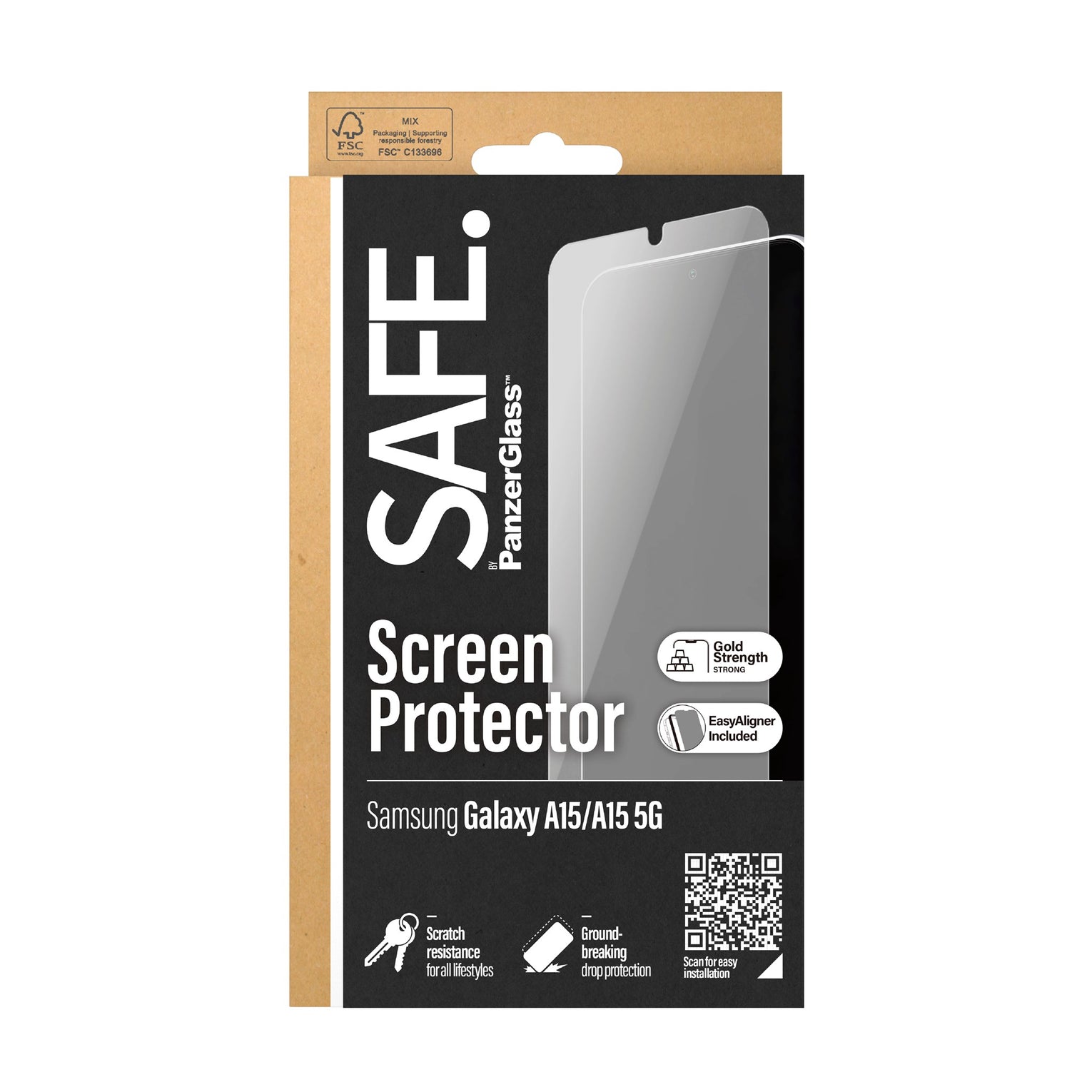 Samsung Galaxy A15 Screen Protector Ultra Wide Fit (with EasyAligner)