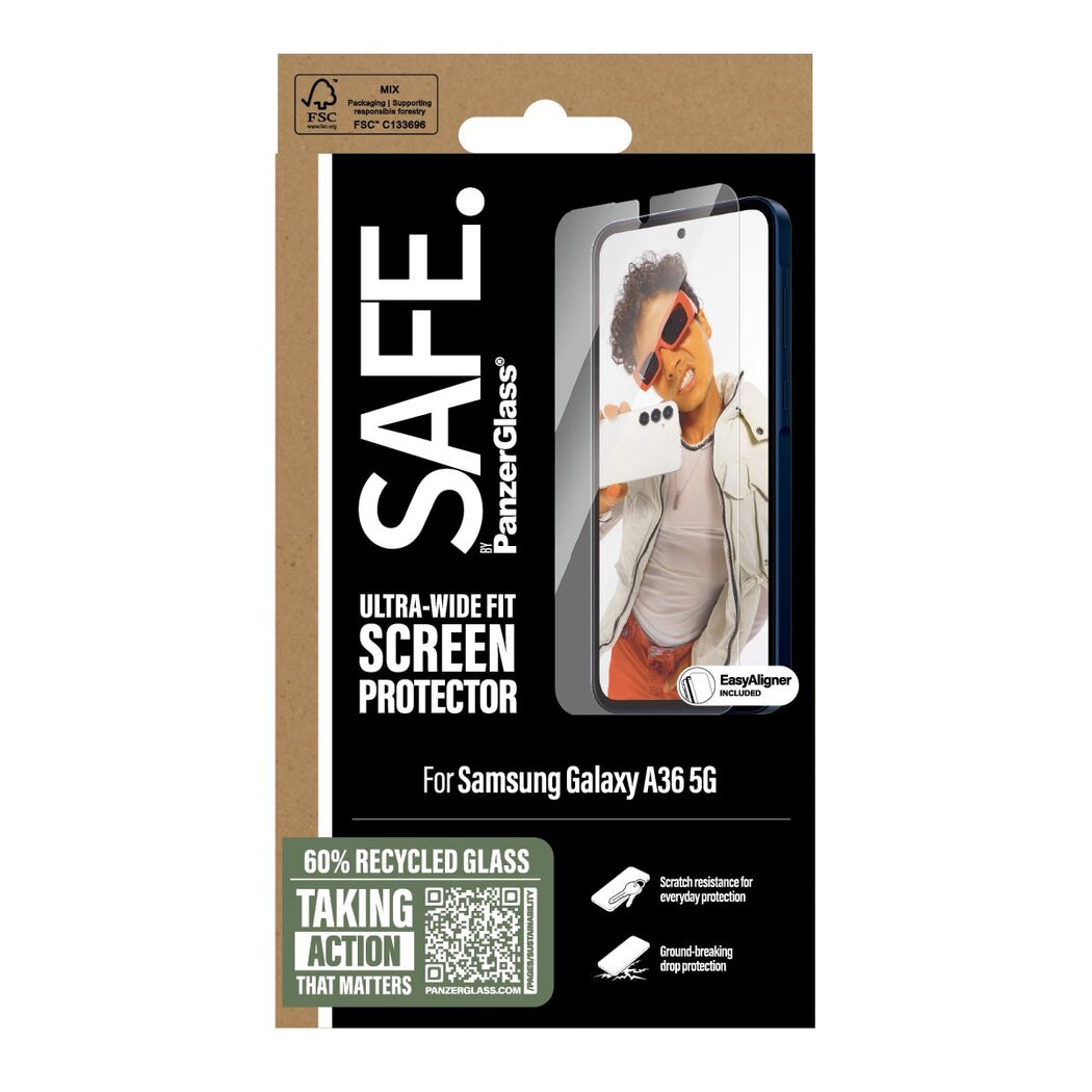 Samsung Galaxy A36 Screen Protector Ultra Wide Fit (with EasyAligner)