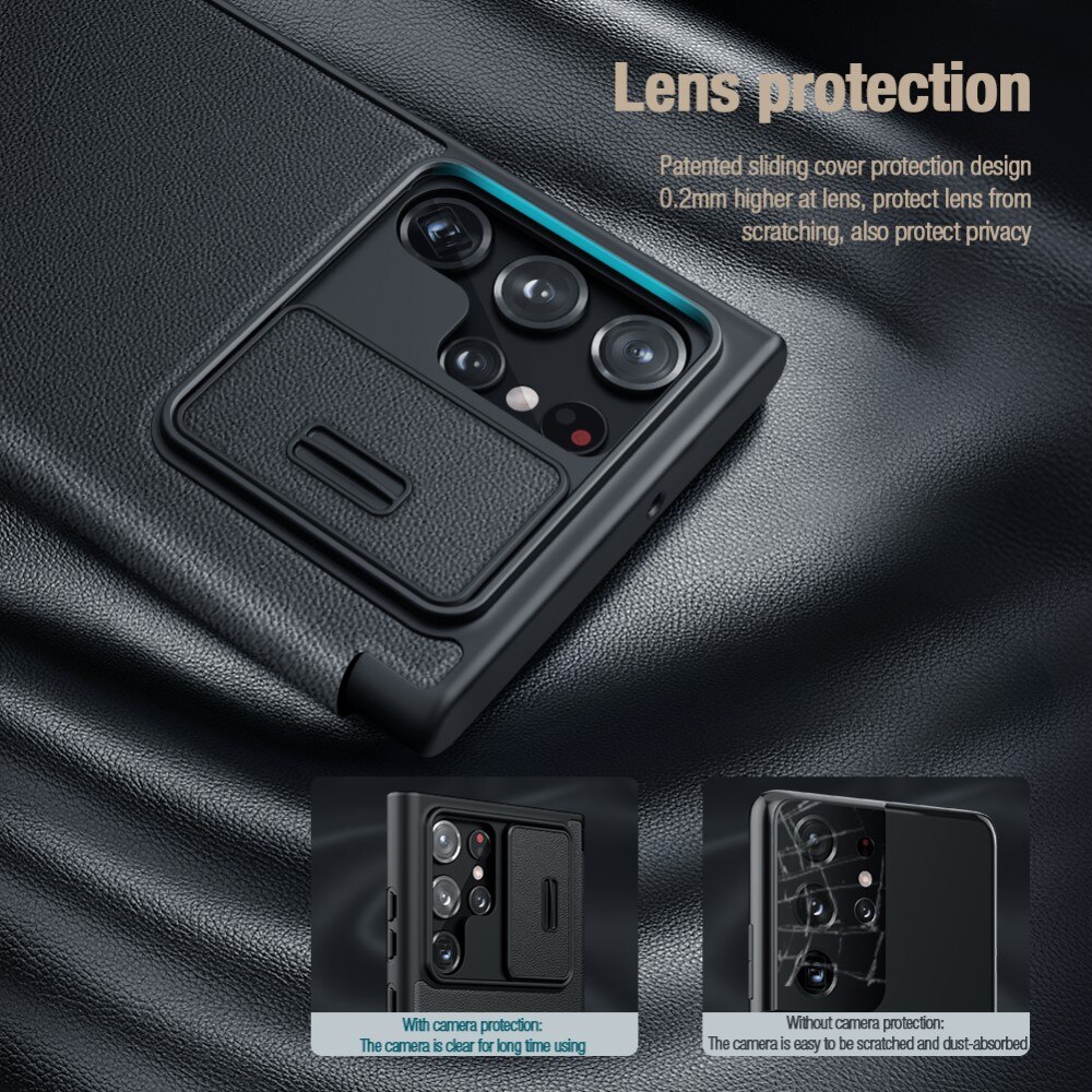 Qin Pro Camshield Samsung Galaxy S23 Ultra Zwart