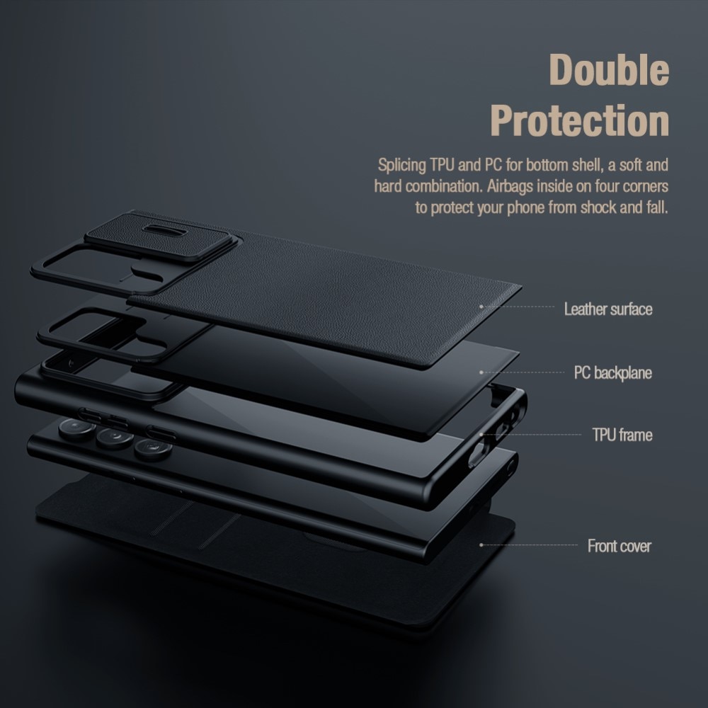 Qin Pro Camshield Samsung Galaxy S23 Ultra Zwart