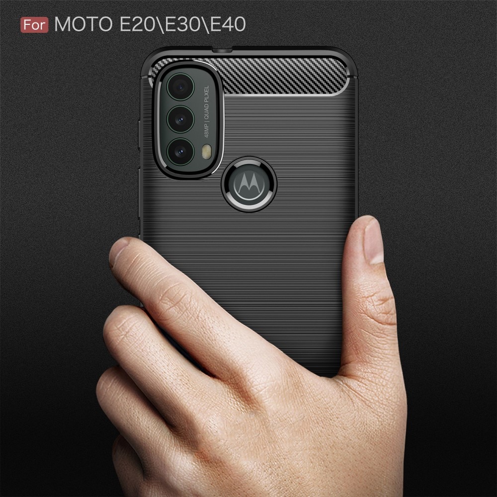 Brushed TPU Case Motorola Moto E20/E30/E40 Zwart