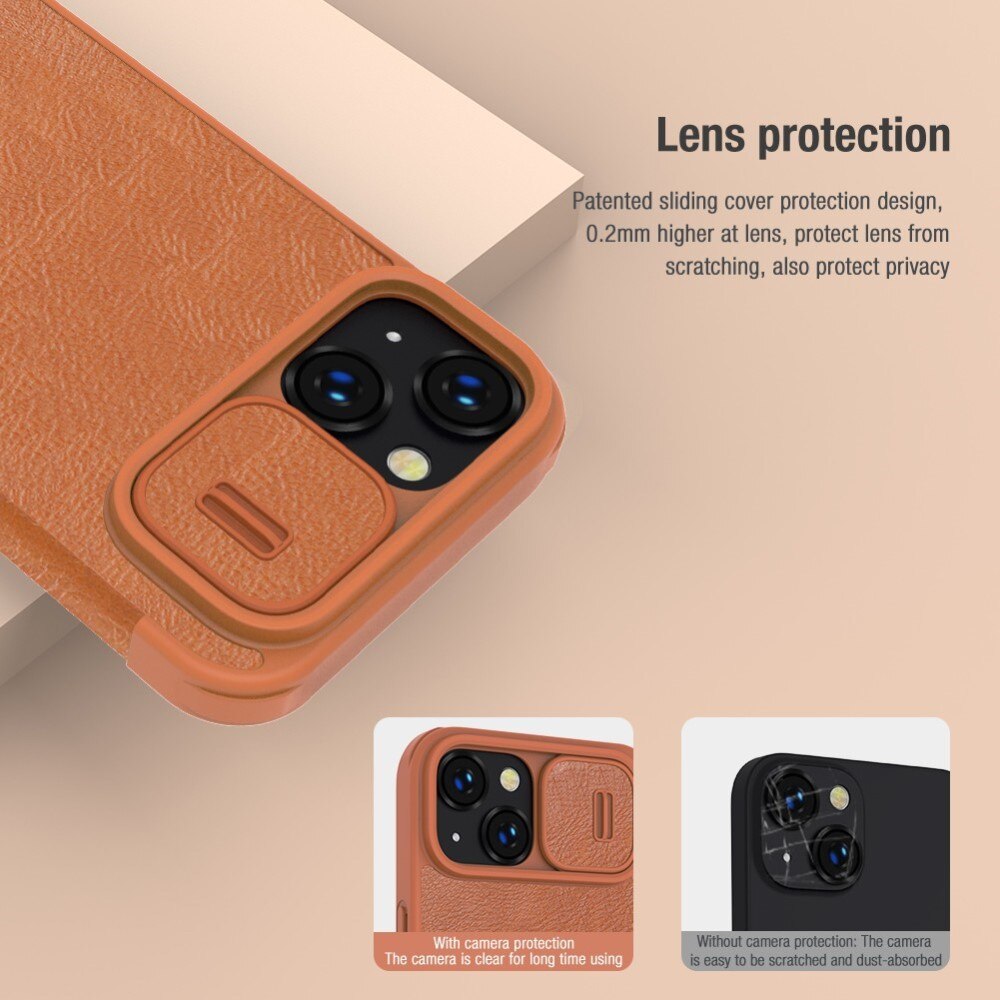 Qin Pro Camshield iPhone 14 Bruin