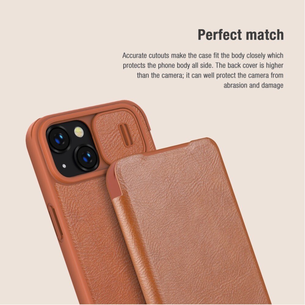 Qin Pro Camshield iPhone 14 Bruin