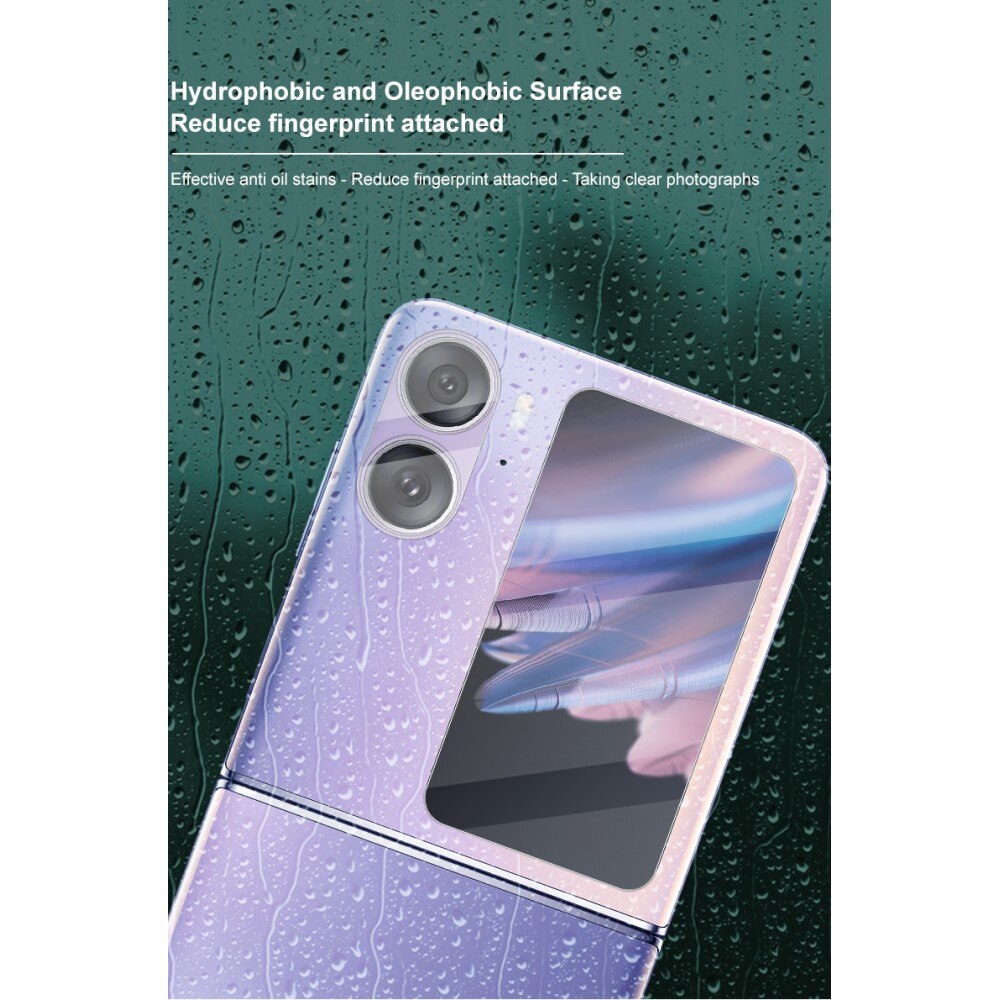 Gehard Glas Camera Protector + Screenprotector Voorkant Oppo Find N2 Flip Transparant