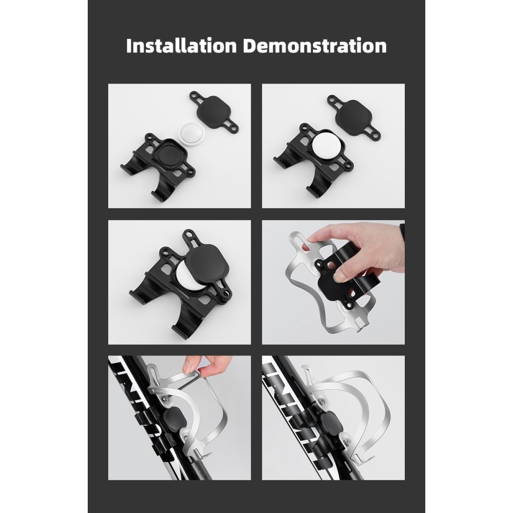 AirTag-houder voor fietsframe zwart
