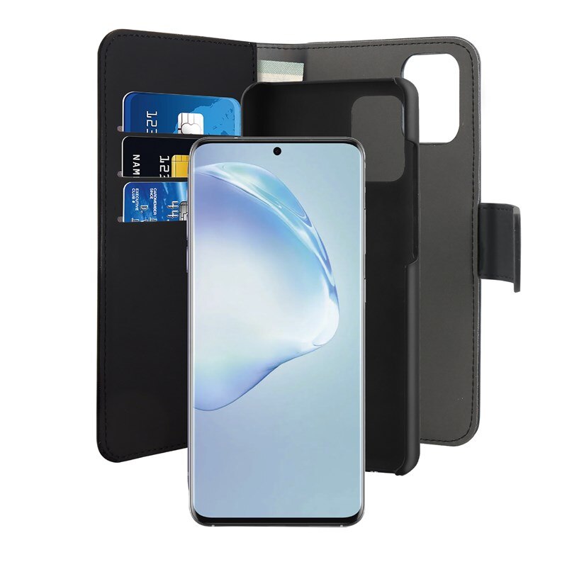 2in1 Wallet Detachable Samsung Galaxy S20 Plus Zwart