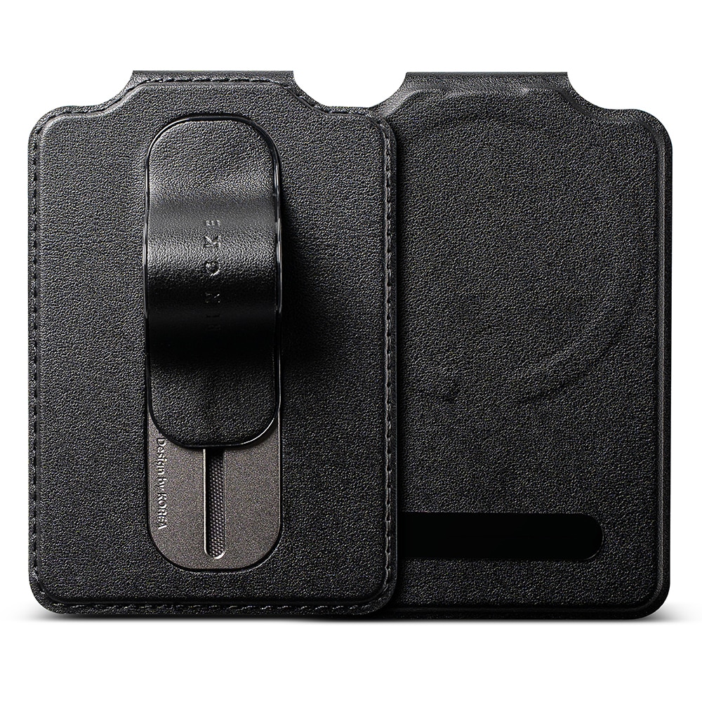 Samsung Galaxy Card Holder Slide Grip Magnetic Edge Zwart