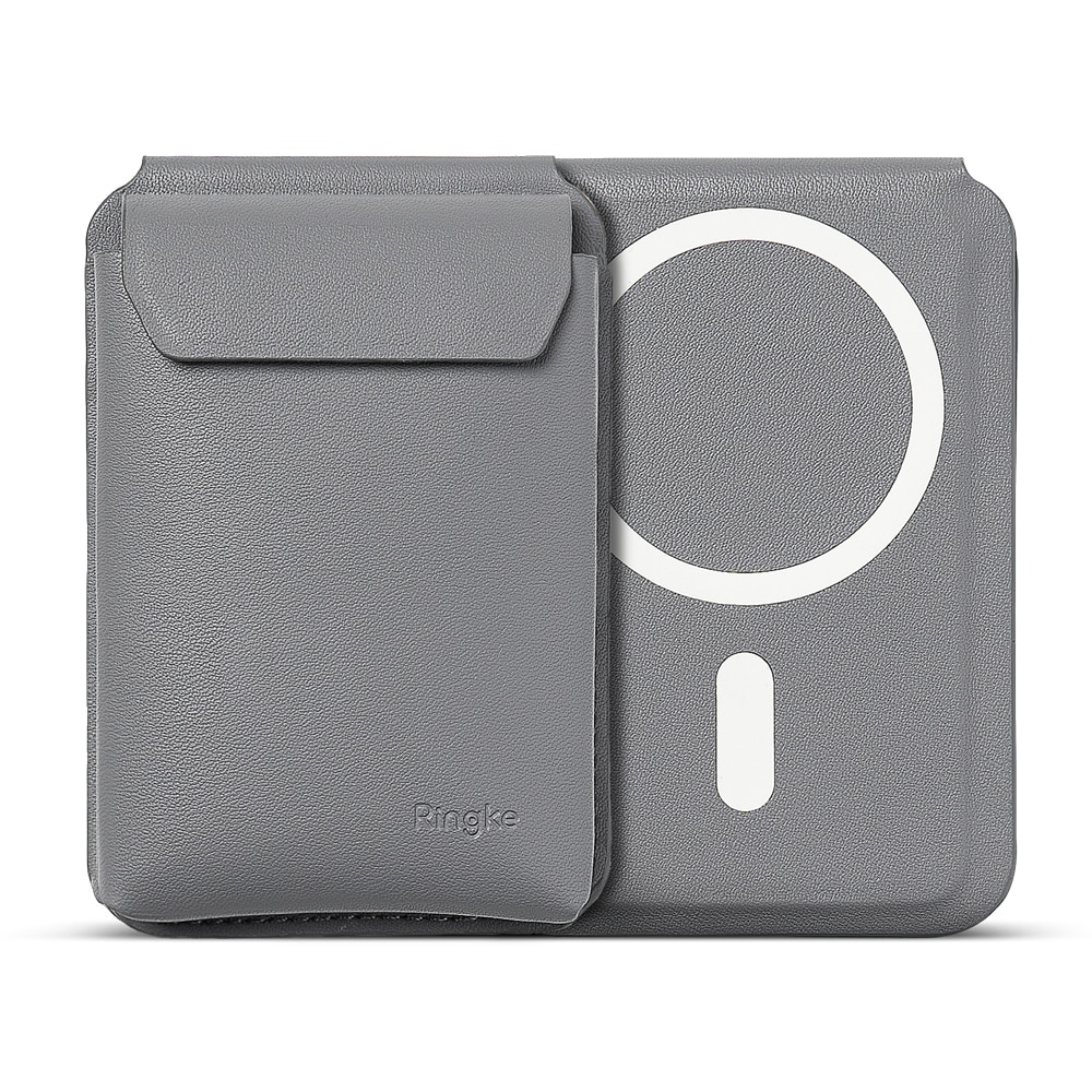 Stand Pocket Magnetic Card Holder Light Grey