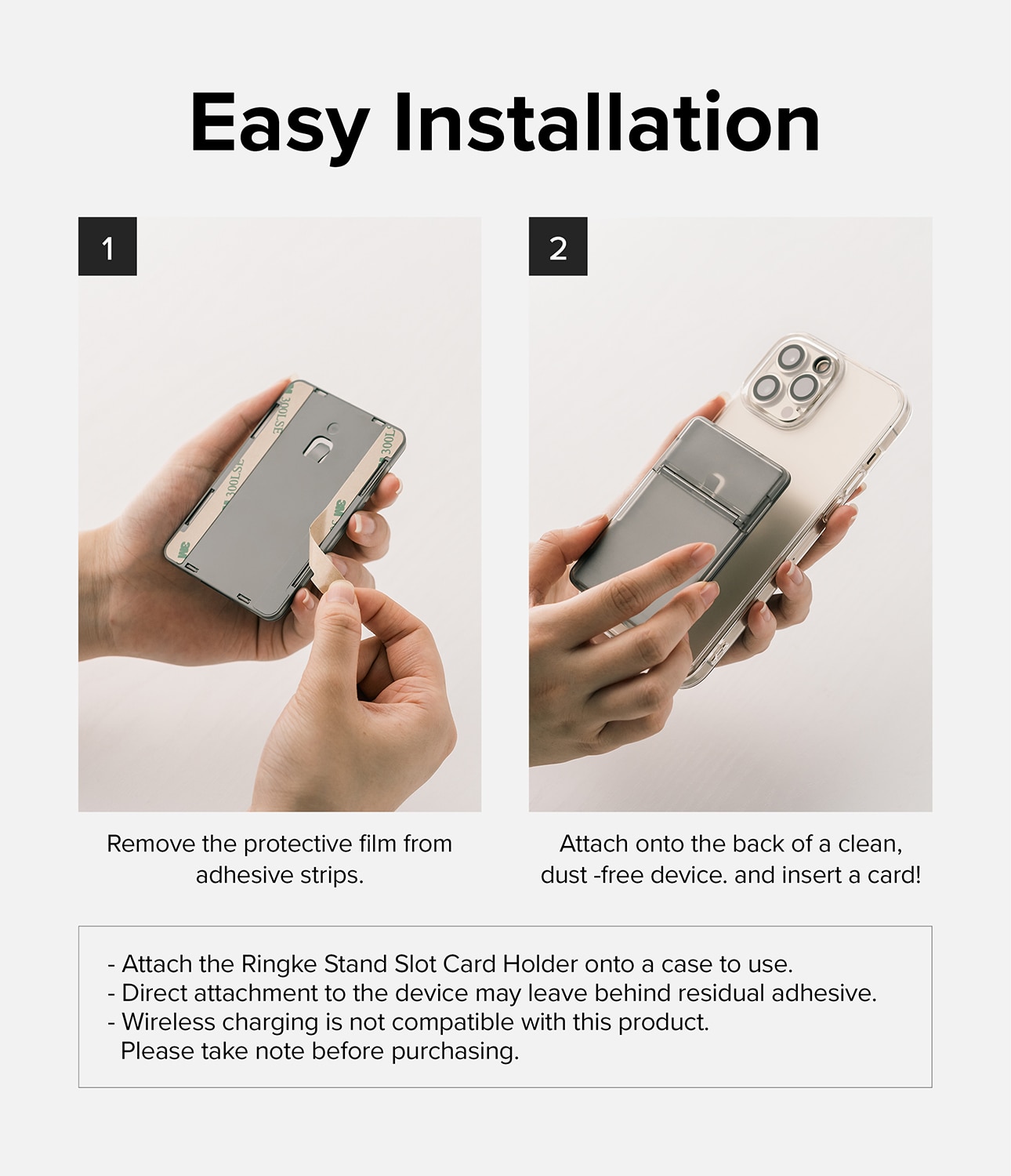 Stand Slot Card Holder Grijs