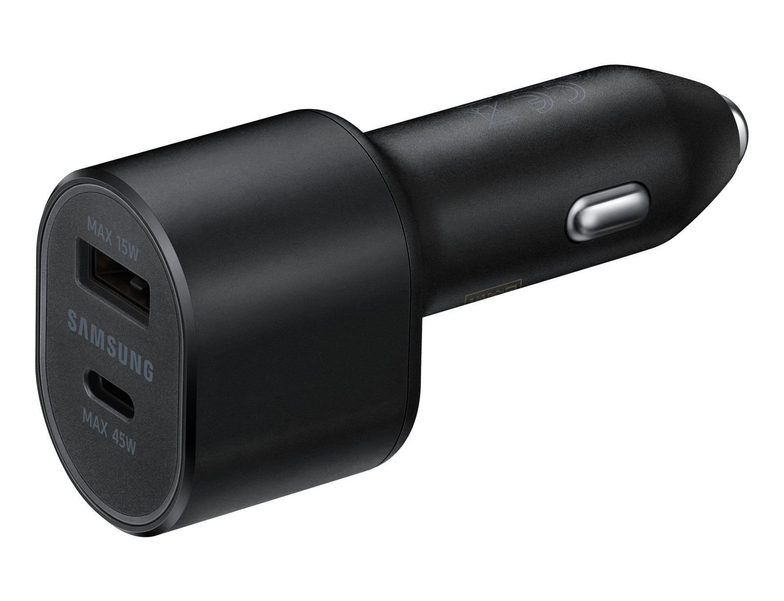Super Fast Dual Autolader USB-C + USB-A (45W+15W) zwart