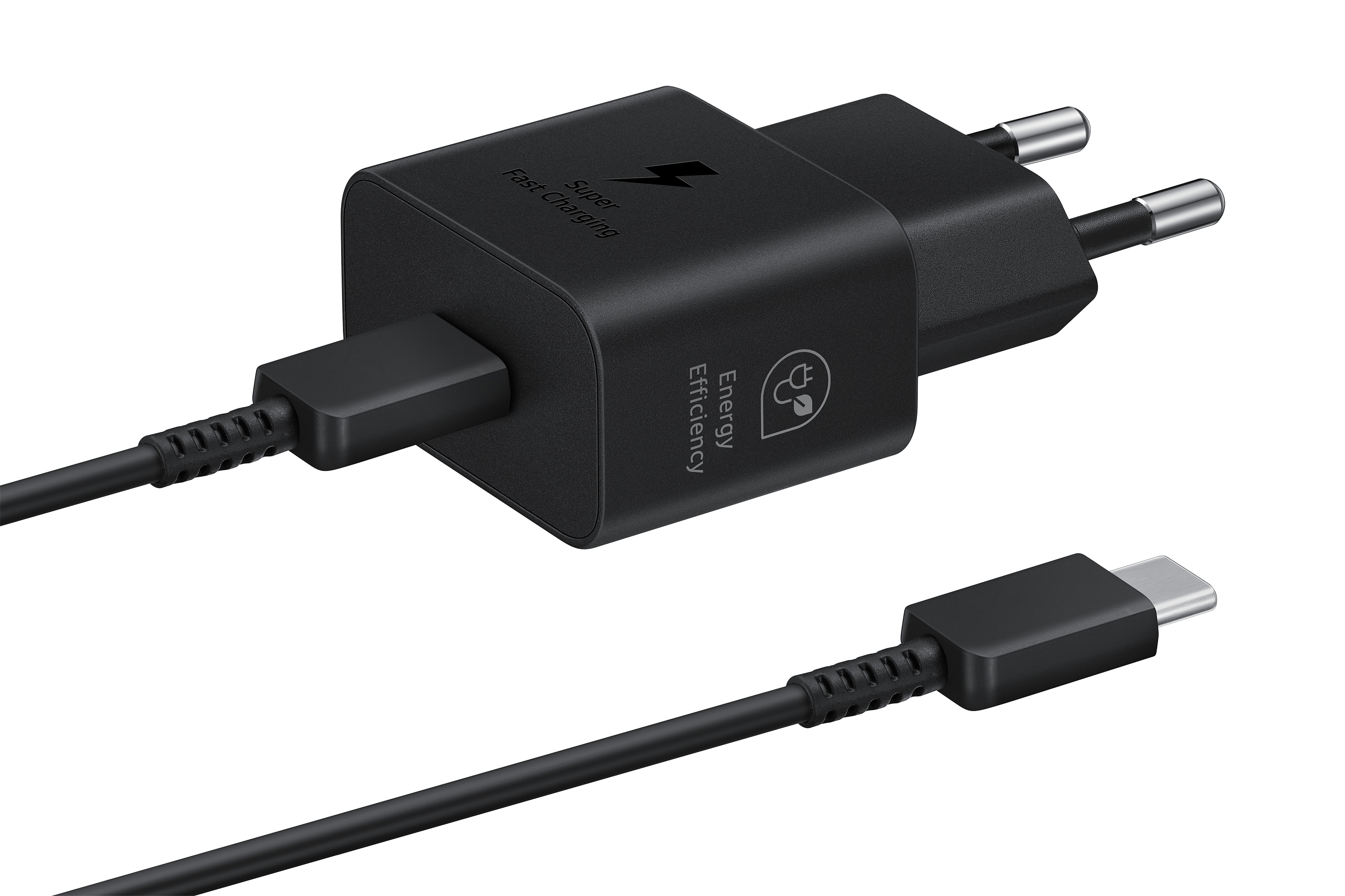 Power Oplader + Kabel Fast Charge 25W PD USB-C zwart