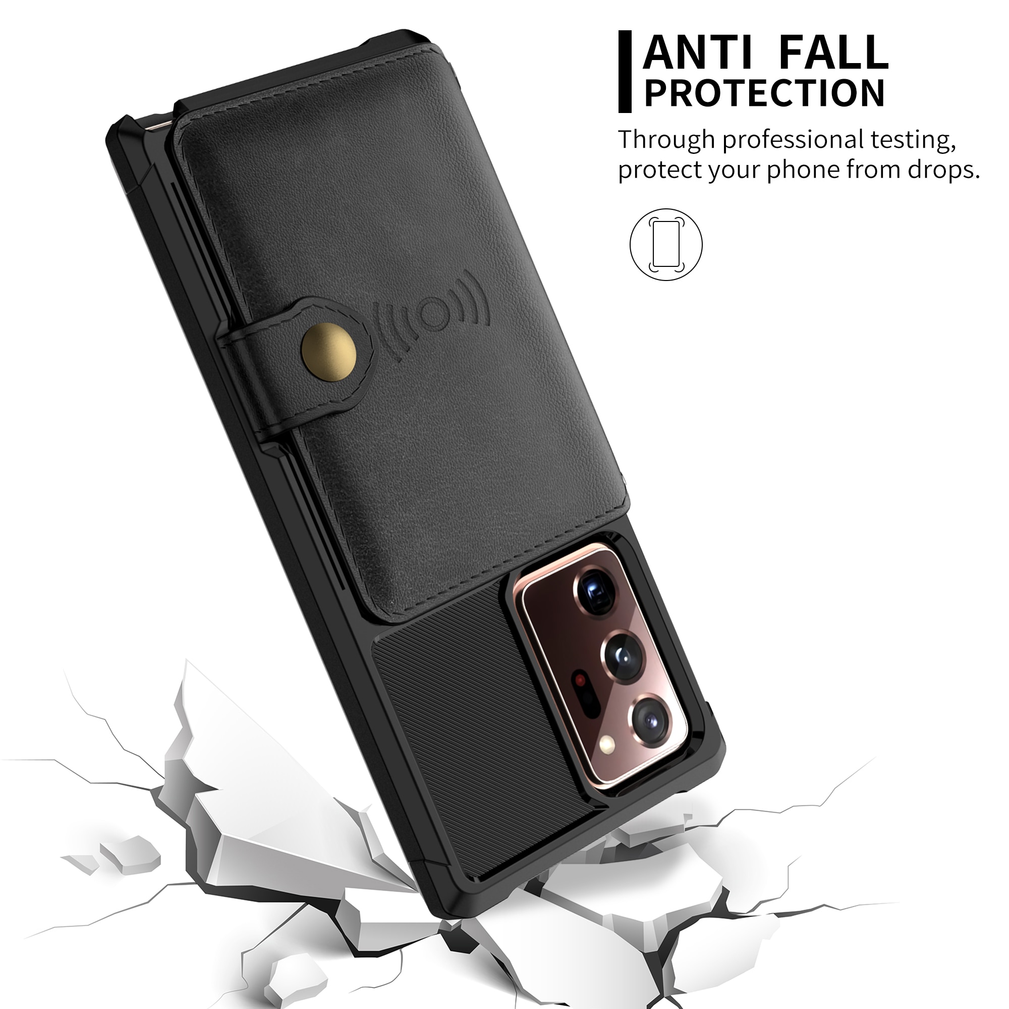 Samsung Galaxy Note 20 Ultra Tough Multi-slot Hoesje Zwart