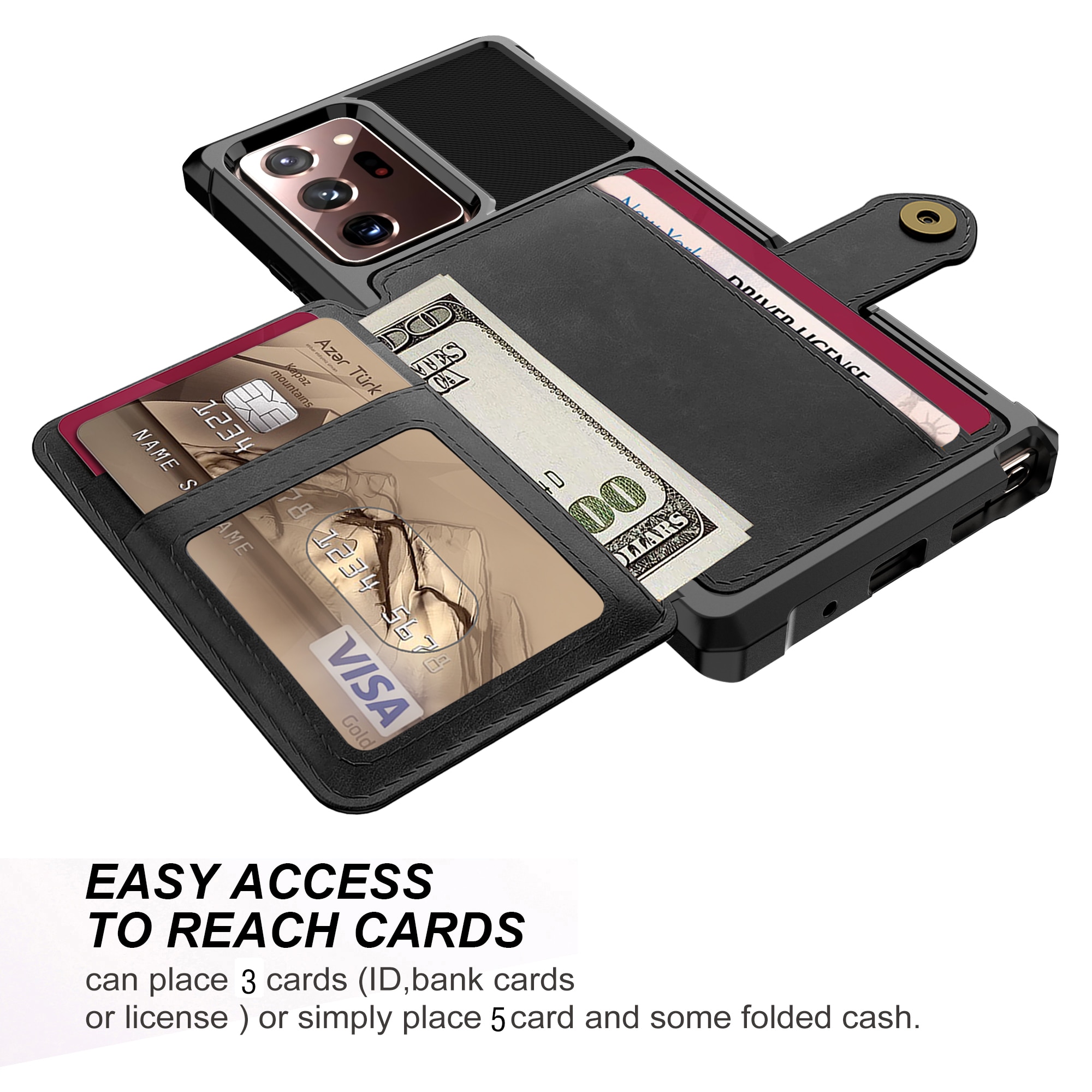 Samsung Galaxy Note 20 Ultra Tough Multi-slot Hoesje Zwart
