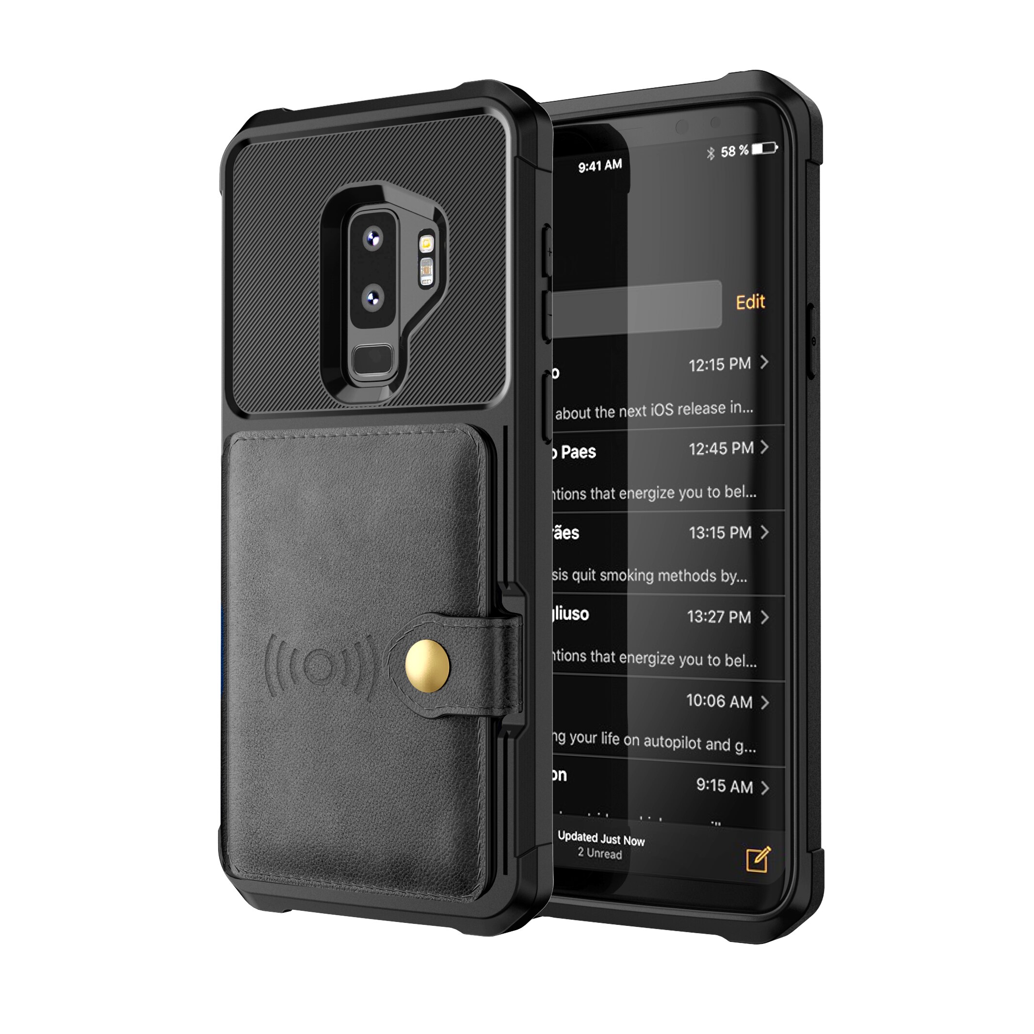 Samsung Galaxy S9 Plus Tough Multi-slot Case zwart