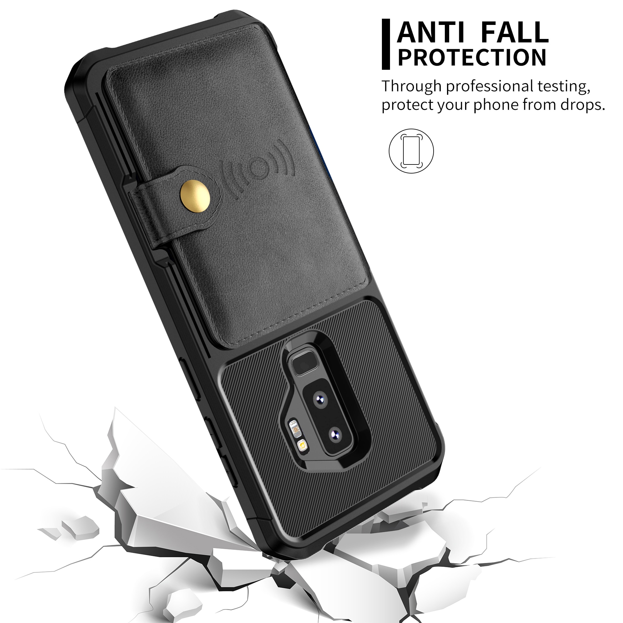 Samsung Galaxy S9 Plus Tough Multi-slot Case zwart