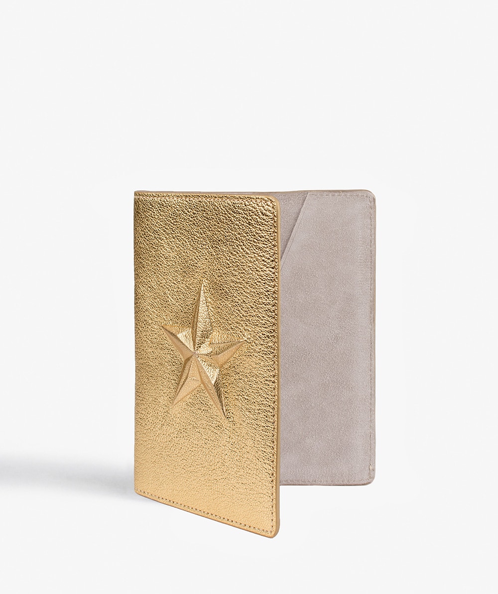 Paspoorthouder Star Metallic Gold