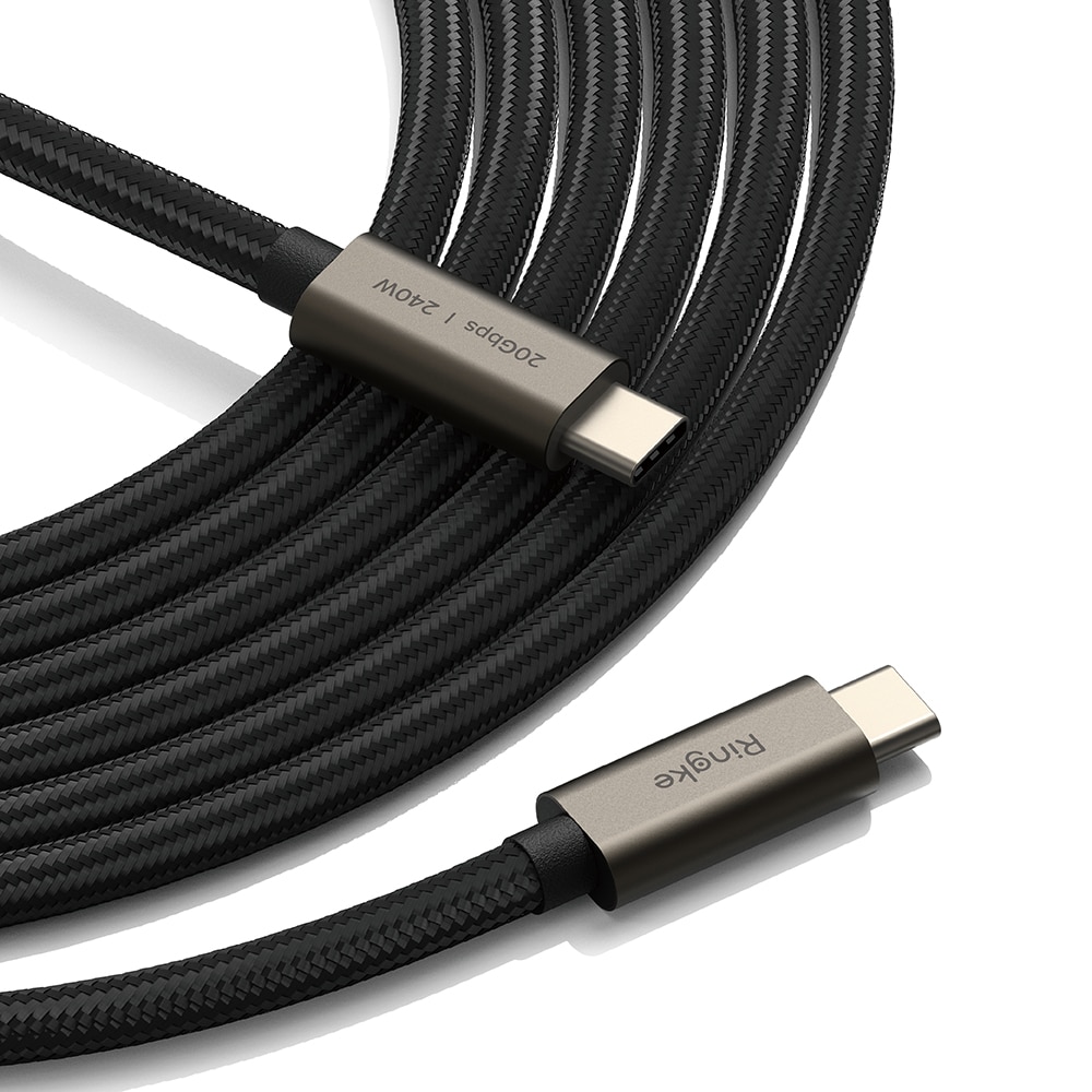 USB-C -> USB-C 3.2 Gen 2x2 Snelladerkabel 2m zwart