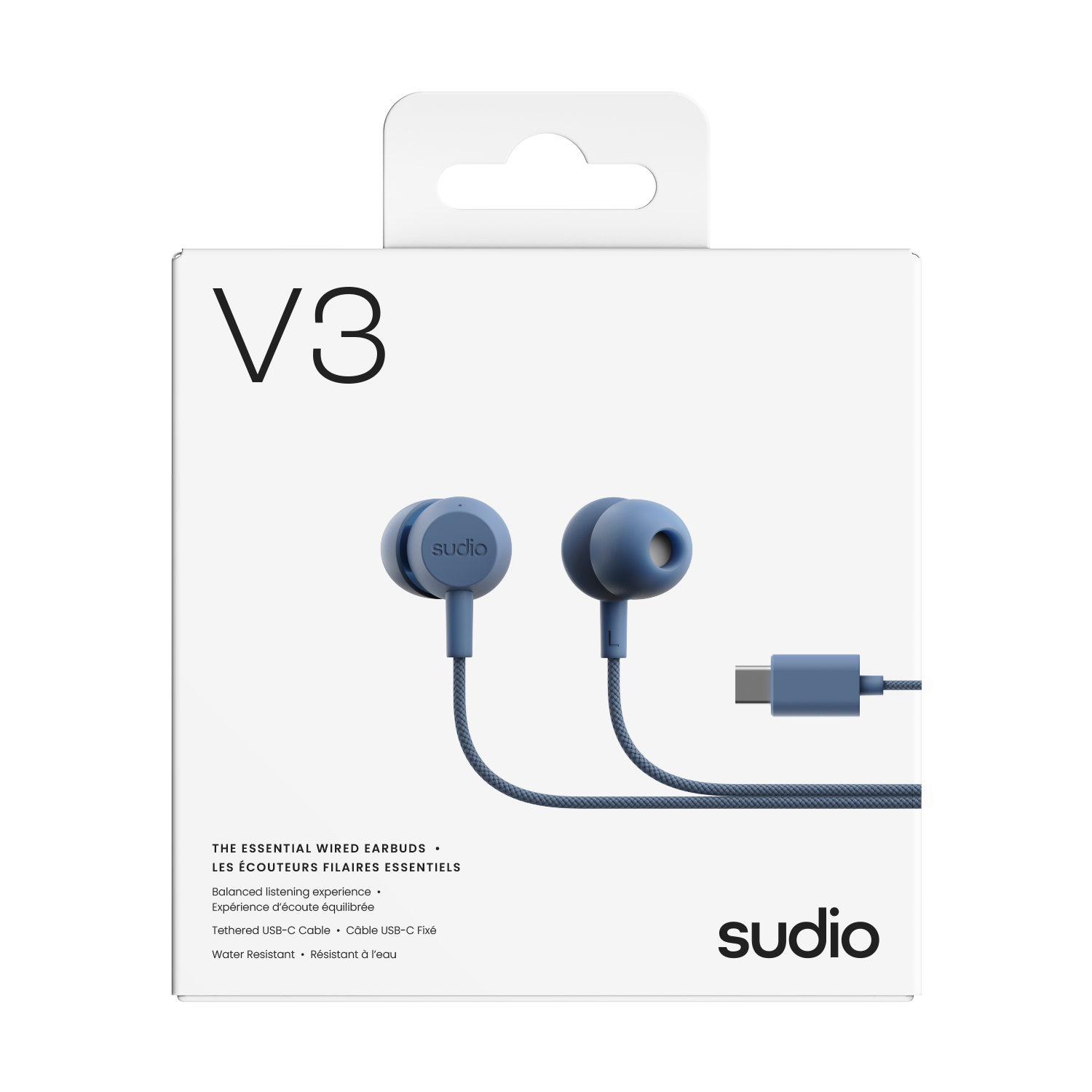 V3 Bekabelde oordopjes USB-C Blauw
