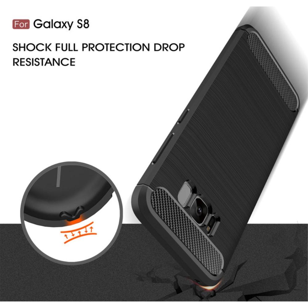 Hoesje TPU Brushed Samsung Galaxy S8 Zwart