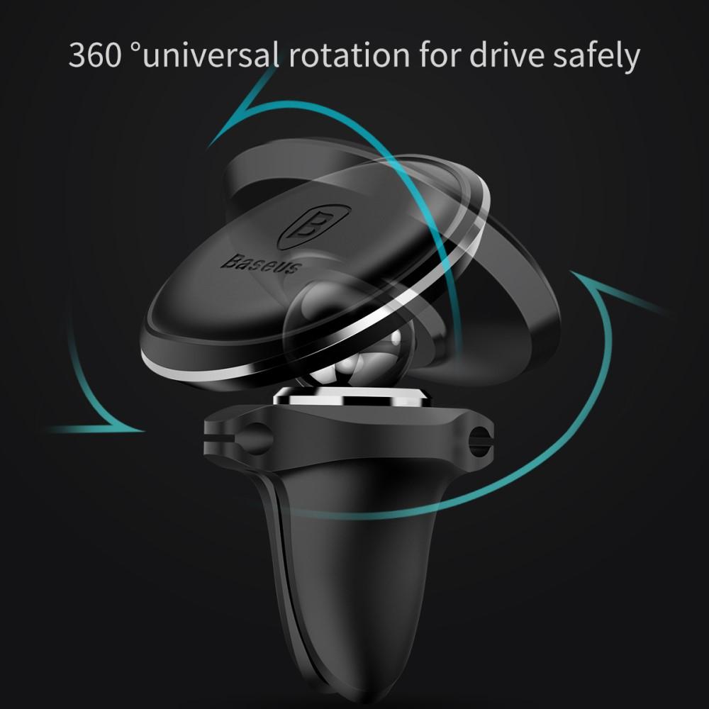 360 Magnetic Car Vent Phone Mount Zwart