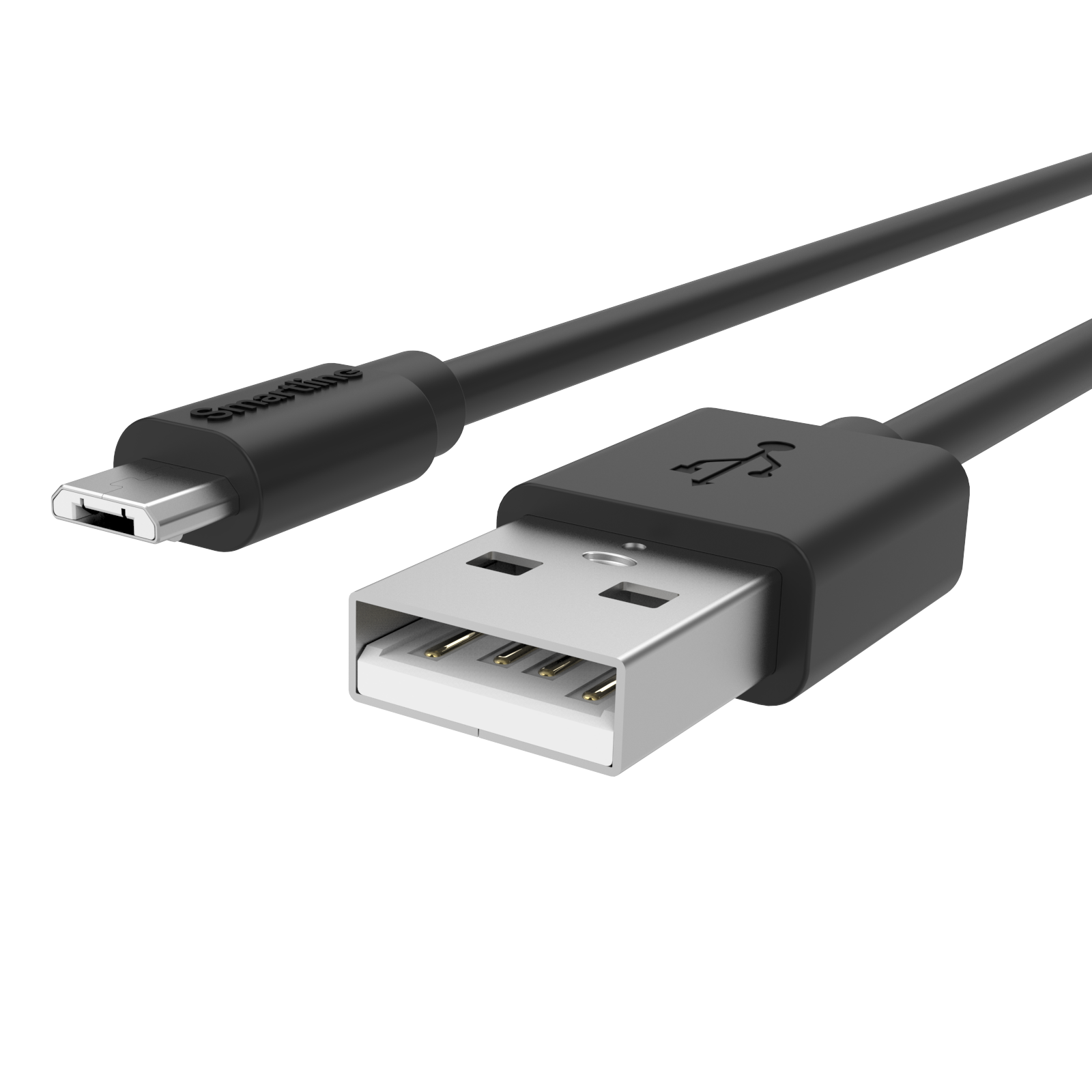 USB-kabel MicroUSB 2m Zwart