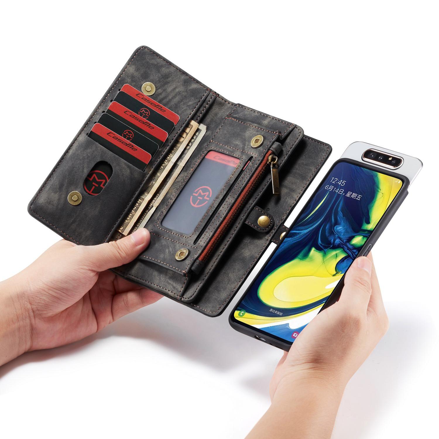Multi-slot Hoesje Samsung Galaxy A80 Grijs