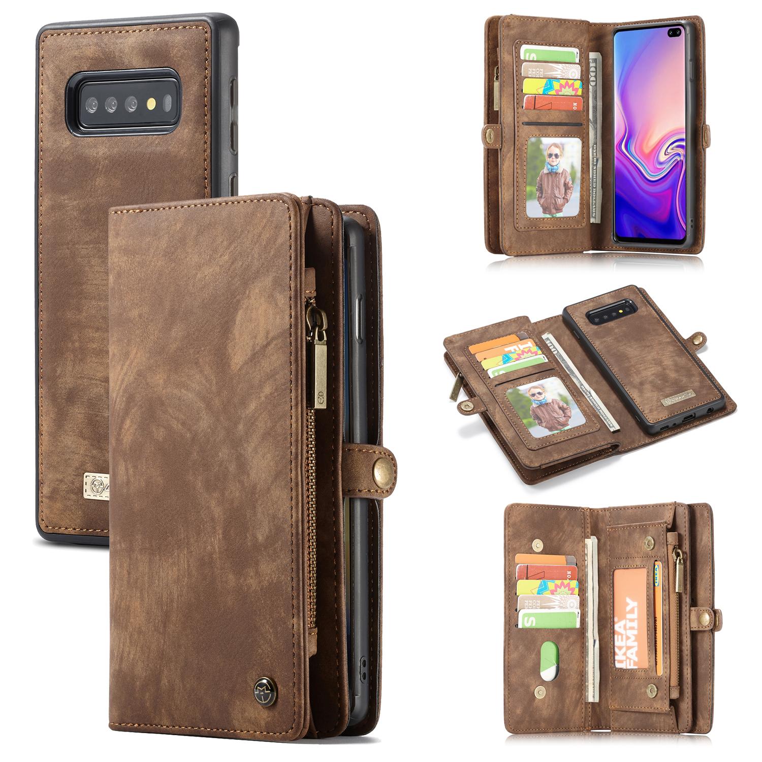 Multi-slot hoesje Samsung Galaxy S10 Plus Bruin