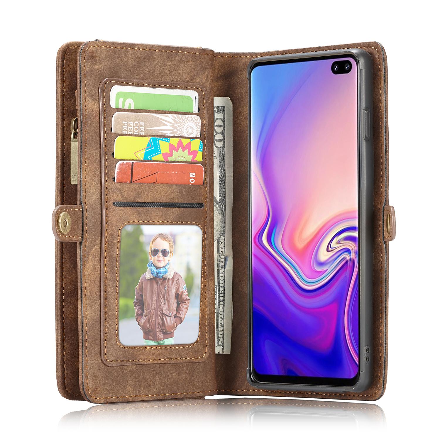 Multi-slot hoesje Samsung Galaxy S10 Plus Bruin