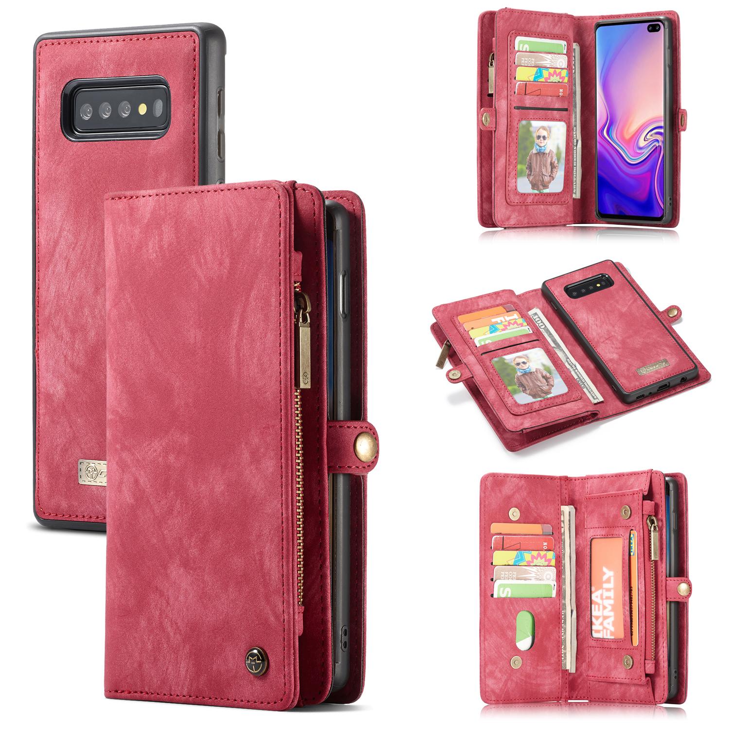 Multi-slot Hoesje Samsung Galaxy S10 Plus Rood