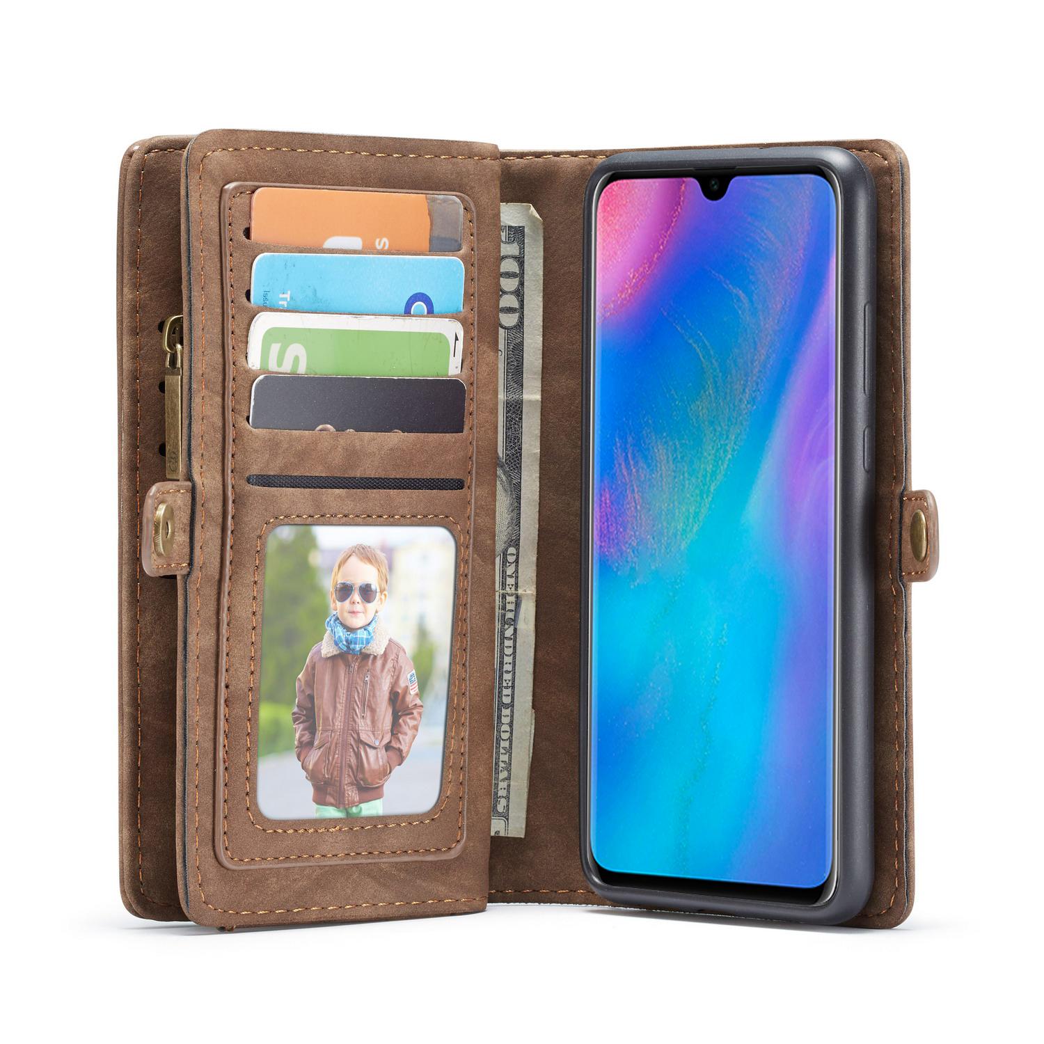 Multi-slot hoesje Huawei P30 Bruin