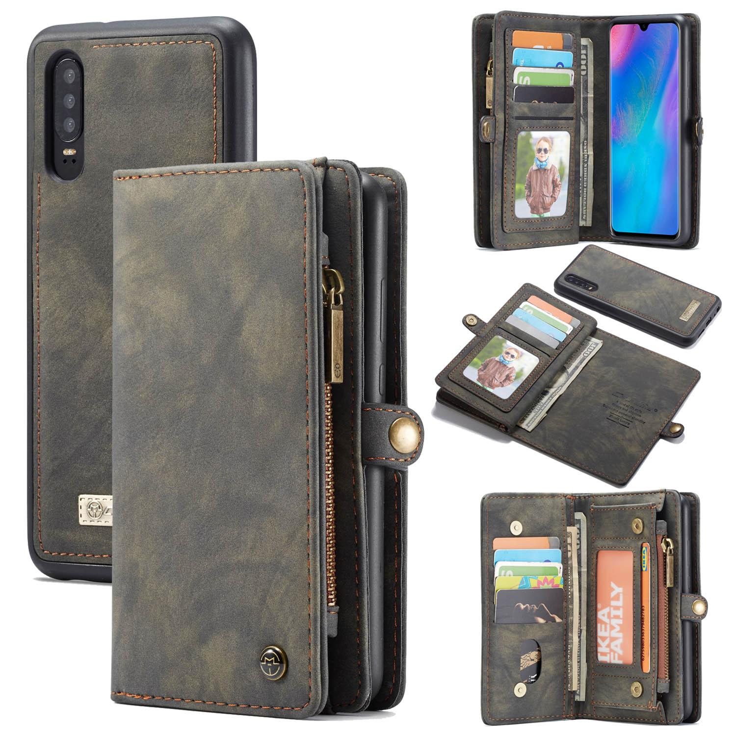 Multi-slot Hoesje Huawei P30 Grijs