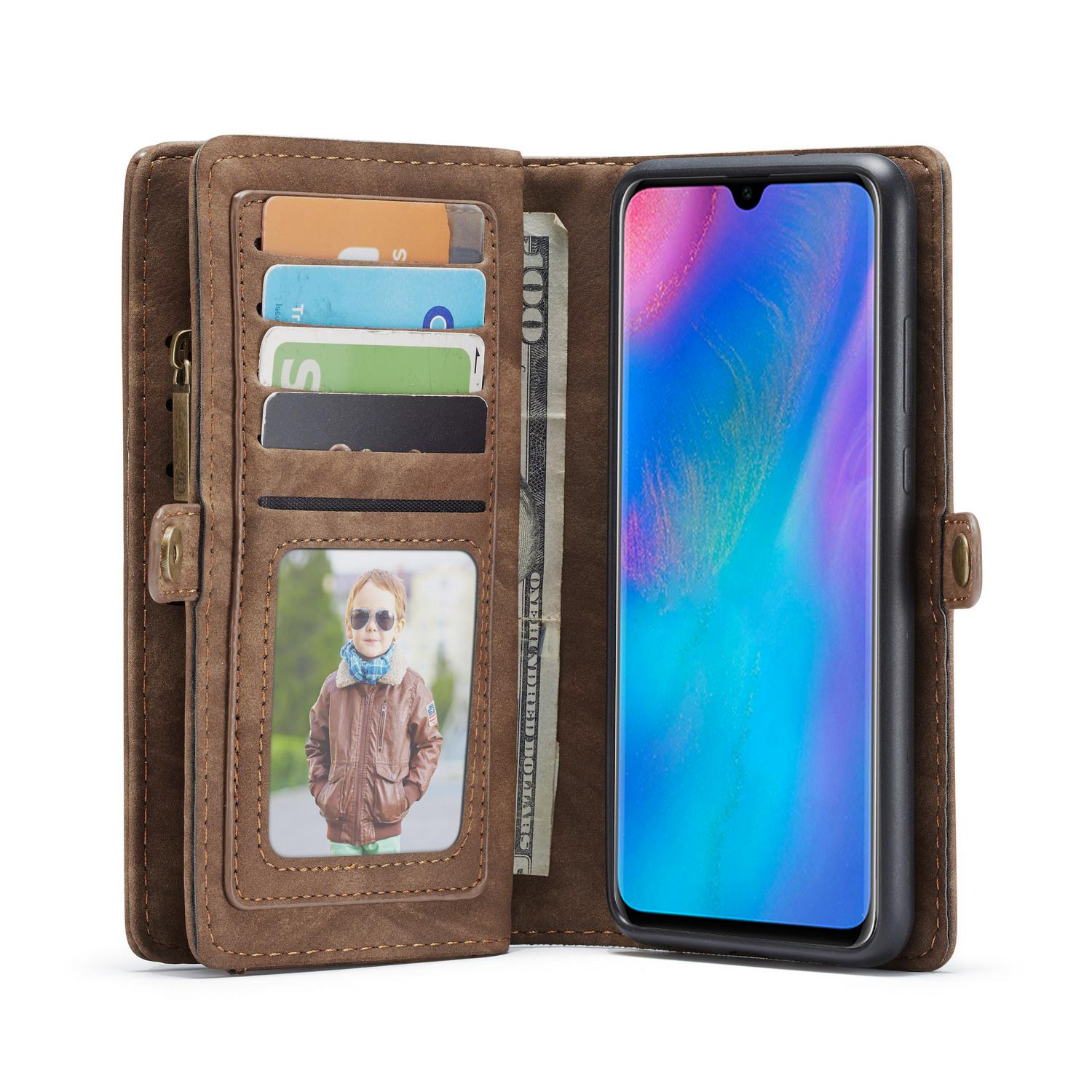 Multi-slot hoesje Huawei P30 Lite Bruin