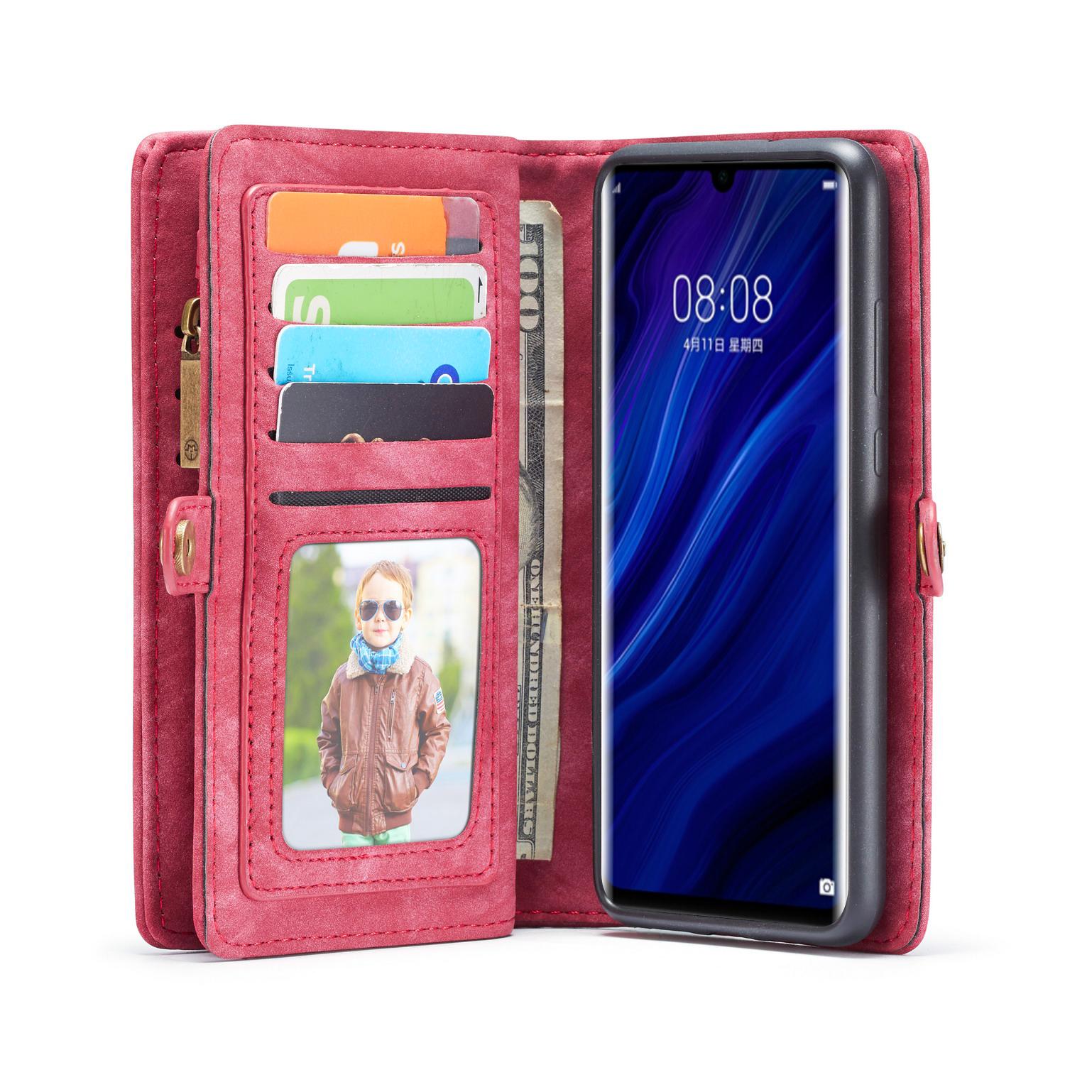 Multi-slot Hoesje Huawei P30 Pro Rood