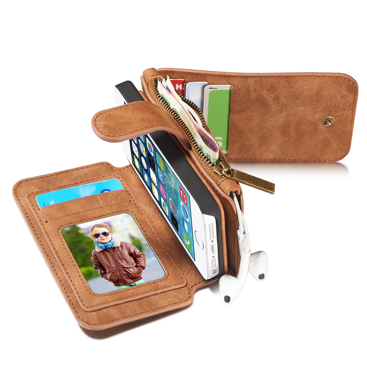 Multi-slot Hoesje Apple iPhone 5/5S/SE Bruin