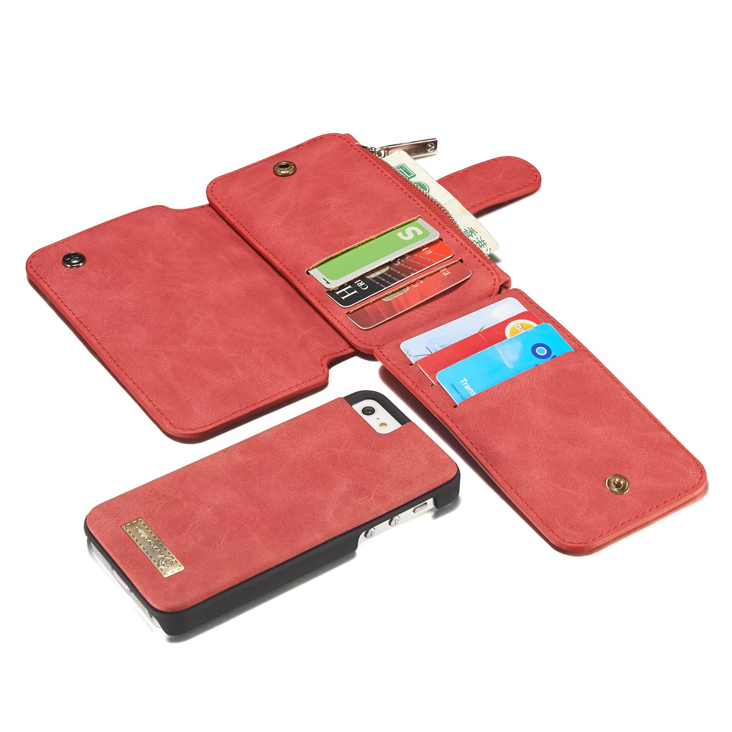 Multi-slot Hoesje Apple iPhone 5/5S/SE Rood