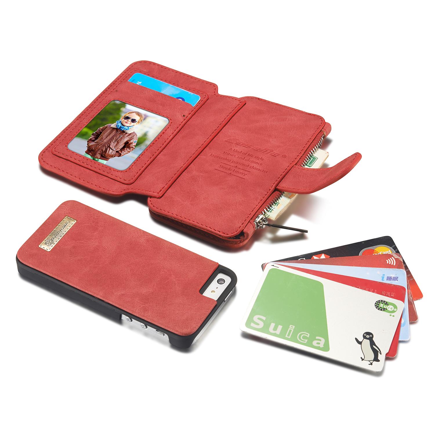 Multi-slot Hoesje Apple iPhone 5/5S/SE Rood