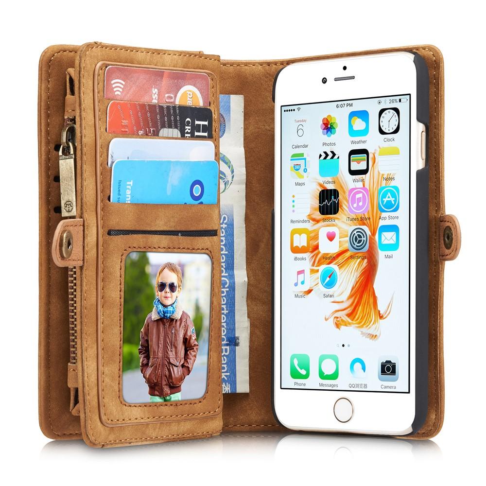 Multi-slot hoesje iPhone 6 Plus/6S Plus Bruin